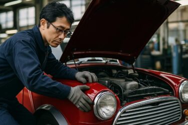 旧車修理中の業者
