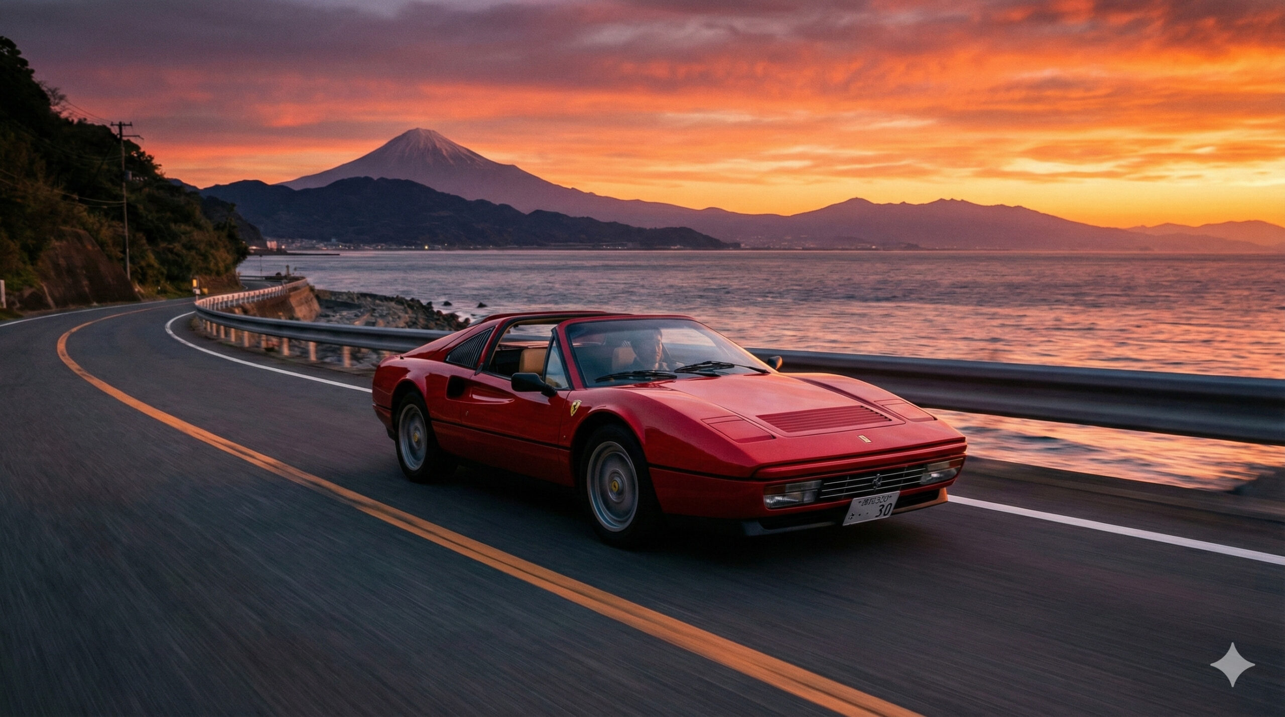 フェラーリと富士山