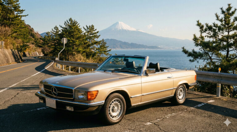 マツダRX7と富士山