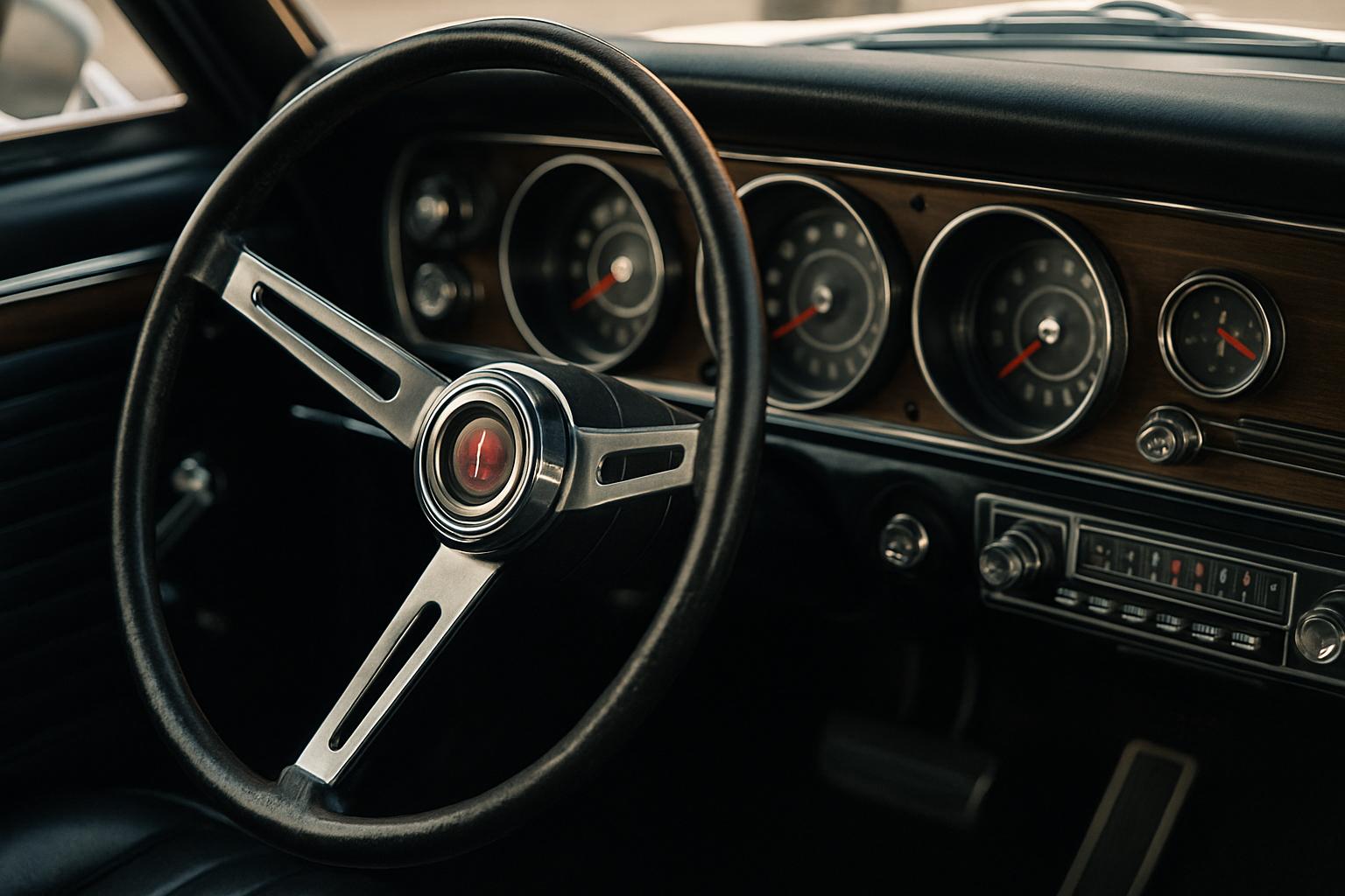 旧車ハンドル画像